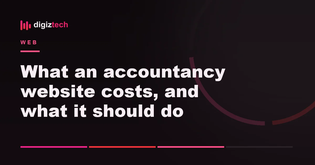 accountant website cost - Flat illustration of a browser window with a ledger and a padlock