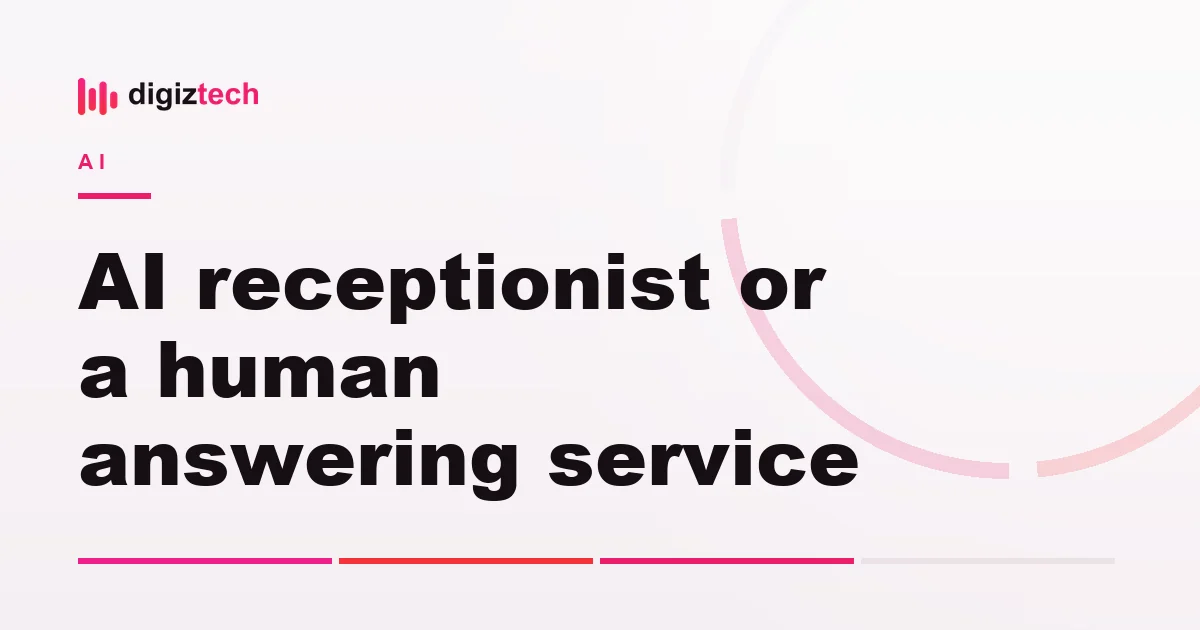 ai receptionist business - Flat illustration of a phone handset, a headset and a clock