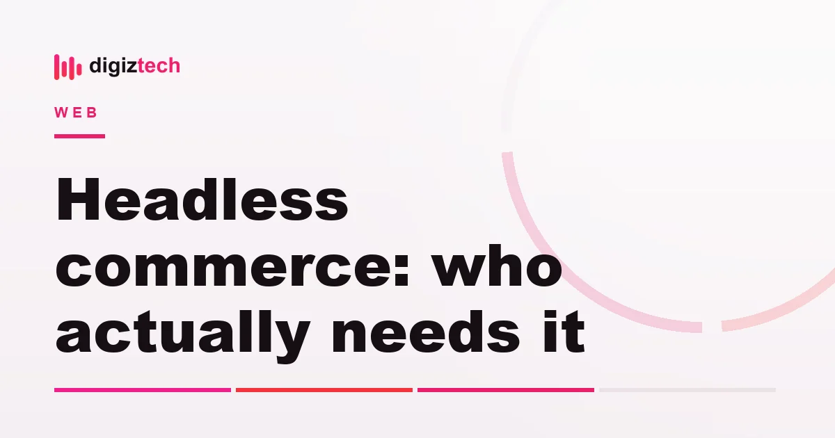 headless commerce worth it - Flat illustration of a browser window separated from a database by a connector