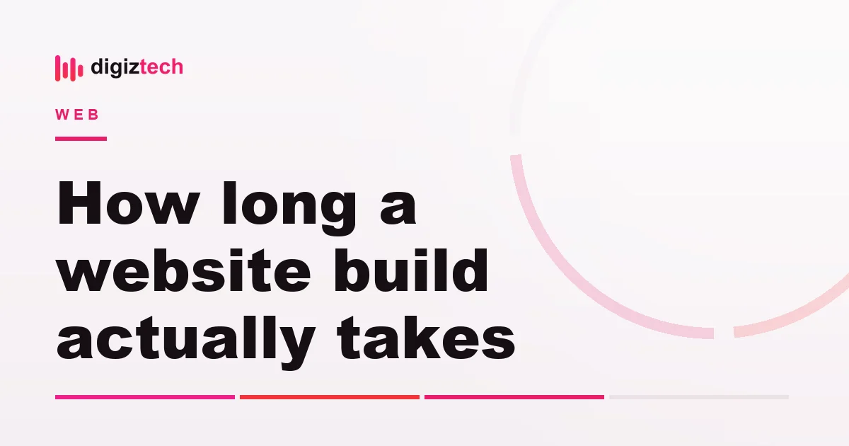 how long does a website take - Flat illustration of a timeline with markers and a calendar