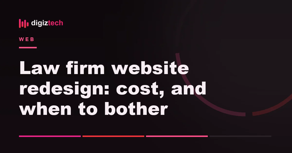 law firm website redesign - Flat illustration of a browser window next to stacked practice area tabs
