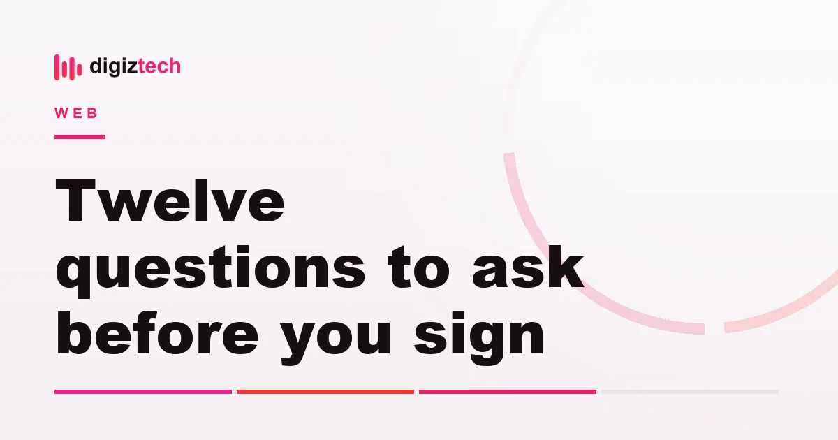 questions to ask web design agency - Flat illustration of a speech bubble with a question mark and a checklist