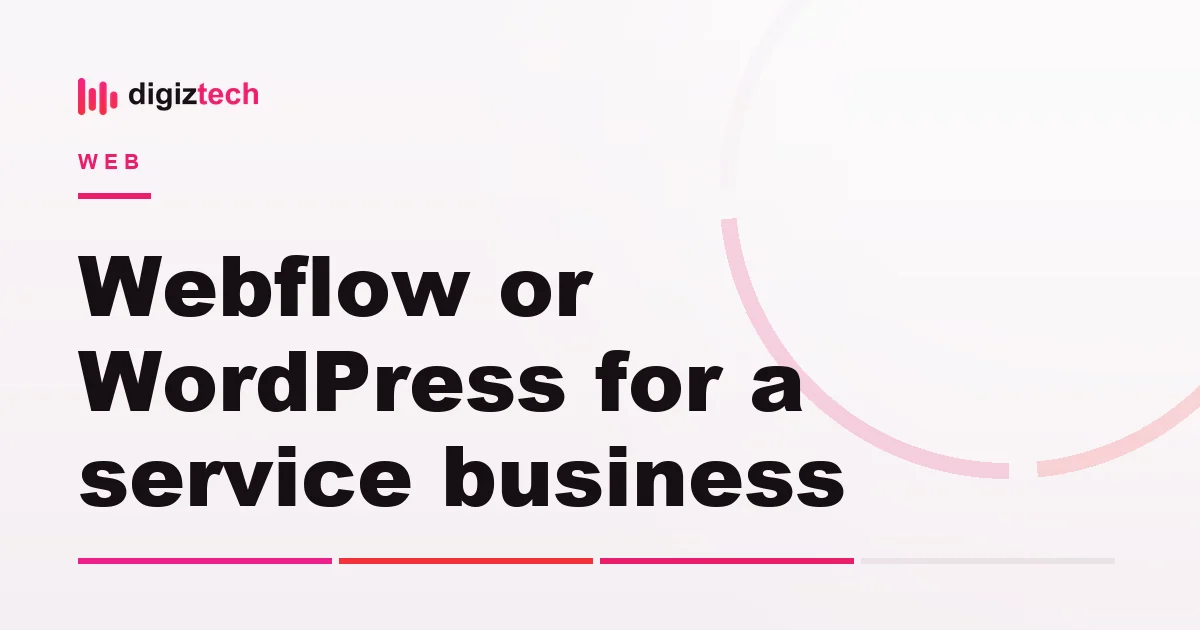 webflow vs wordpress - Flat illustration of two browser windows and a balance scale