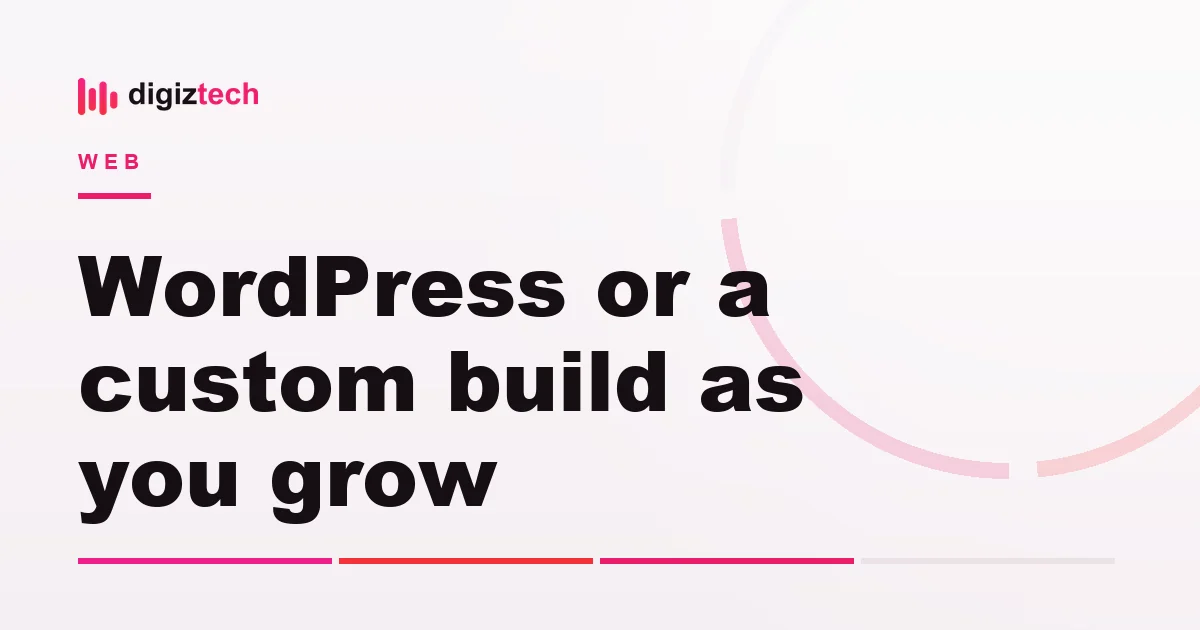 wordpress vs custom website - Flat illustration of stacked blocks, a crafted shape and a balance scale